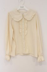 画像1: m petit by misako / AM マルエリフリルブラウス LL クリーム O-26-04-27-1072-LO-BL-IG-OS (1)