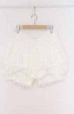 画像1: m petit by misako / 吸水速乾　フリル1部丈ドロワーズ JJM~L シロ O-26-04-27-1077-LO-PA-IG-OS (1)