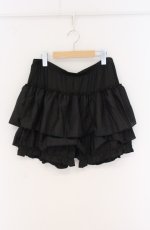 画像1: m petit by misako / 吸水速乾　フリル1部丈ドロワーズ JJM~L クロ O-26-04-27-1078-LO-PA-IG-OS (1)