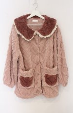 画像2: m petit by misako / くまポケットルームウェア 3L ピンク O-26-04-27-1083-LO-OP-IG-OS (2)