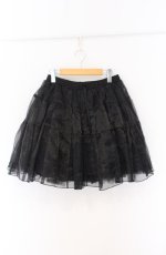 画像1: axes femme kawaii / オーガンジーパニエ M クロ O-26-04-27-1009-AX-SK-OW-OS (1)