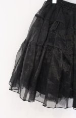 画像2: axes femme kawaii / オーガンジーパニエ M クロ O-26-04-27-1009-AX-SK-OW-OS (2)