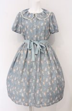 画像1: Emily Temple cute / small meowワンピース M ブルーグリーン O-26-04-27-1014-ET-OP-OW-OS (1)