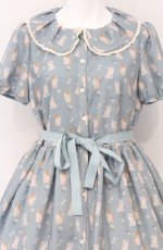 画像2: Emily Temple cute / small meowワンピース M ブルーグリーン O-26-04-27-1014-ET-OP-OW-OS (2)