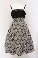 画像1: Sheglit / "Victorian"クロスストラップワンピース M ブラック O-26-04-27-1017-EL-OP-OW-OS (1)