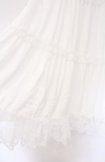 画像2: m petit by misako / サテンキリカエペチスカート 4L シロ O-26-04-27-1003-LO-SK-IG-OS (2)