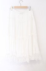 画像3: m petit by misako / サテンキリカエペチスカート 4L シロ O-26-04-27-1003-LO-SK-IG-OS (3)