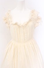 画像2: Dangerous nude / ガーゼフリルロングワンピース F アイボリー O-26-04-27-066-PU-OP-OW-OS (2)