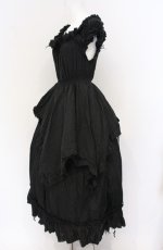 画像3: Dangerous nude / ガーゼフリルロングワンピース F クロ O-26-04-27-067-PU-OP-OW-OS (3)