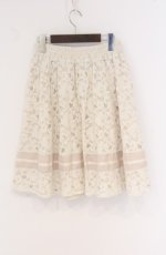 画像3: axes femme / レースフレアスカート  アイボリー O-26-04-27-008-AX-SK-IG-OS (3)