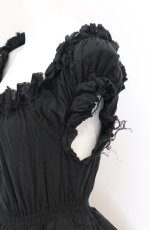 画像5: Dangerous nude / ガーゼフリルロングワンピース F クロ O-26-04-27-067-PU-OP-OW-OS (5)