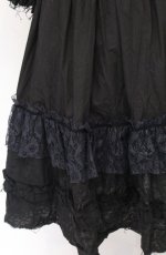 画像5: Dangerous nude / レーススリーブガーゼワンピース F ブラック×ブルー O-26-04-27-069-PU-OP-OW-OS (5)