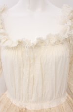 画像4: Dangerous nude / レーススリーブガーゼワンピース F アイボリー O-26-04-27-070-PU-OP-OW-OS (4)