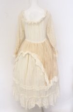 画像7: Dangerous nude / レーススリーブガーゼワンピース F アイボリー O-26-04-27-070-PU-OP-OW-OS (7)