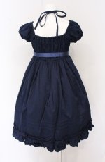 画像3: CHOCOCHIP COOKIE / 共布フリルシャーリングワンピース  ネイビー O-26-04-27-074-LO-OP-OW-OS (3)