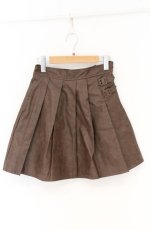 画像1: Fi.n.t / キルト風フェイクレザーミニスカート  ブラウン O-26-04-27-010-CA-SK-IG-OS (1)