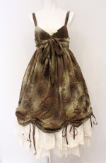 画像1: ALICE and the PIRATES / 時の歯車と永劫のエルドラド柄ジャンパースカートII  ブラウン O-26-04-27-076-PA-CO-OW-OS (1)