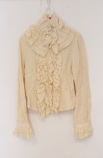 画像1: ALICE and the PIRATES / ジェレミーフリルガーゼブラウス  アイボリー O-26-04-27-084-PA-BL-OW-OS (1)