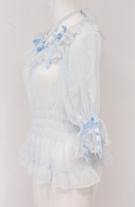 画像3: Angelic Pretty / パールマリアンヌブラウス  サックス O-26-04-27-087-AP-BL-OW-OS (3)
