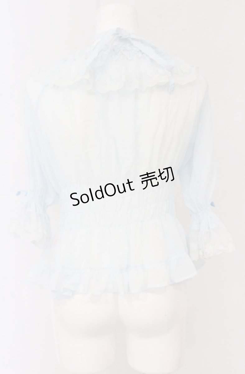 画像4: Angelic Pretty / パールマリアンヌブラウス  サックス O-26-04-27-087-AP-BL-OW-OS (4)