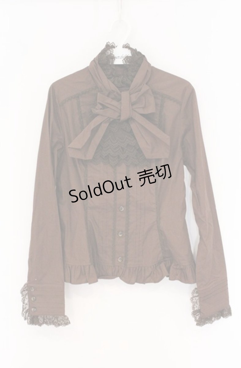 画像1: Angelic Pretty / ロイヤルクィーンブラウス  ブラウン O-26-04-27-090-AP-BL-OW-OS (1)