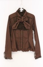 画像1: Angelic Pretty / ロイヤルクィーンブラウス  ブラウン O-26-04-27-090-AP-BL-OW-OS (1)