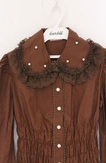 画像2: Angelic Pretty / 襟パールヒロインブラウス  ブラウン O-26-04-27-091-AP-BL-OW-OS (2)