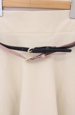 画像2: an another angelus / ダブルカラーベルトフレアースカート  アイボリー O-26-04-27-013-CA-SK-IG-OS (2)