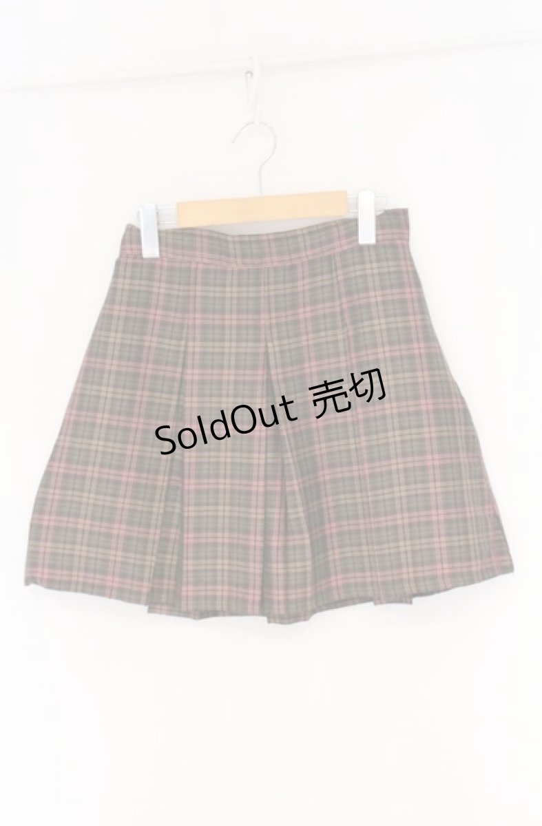 画像1: Fi.n.t / チェックプリーツミニスカート 2 カーキ×ピンク O-26-04-27-014-CA-SK-IG-OS (1)