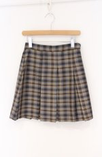 画像1: Fi.n.t / チェックプリーツミニスカート 2 ベージュブルー O-26-04-27-015-CA-SK-IG-OS (1)