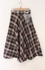 画像1: an another angelus / ベルト付きチェックフレアースカート  ピンク×ブラウン O-26-04-27-020-CA-SK-IG-OS (1)