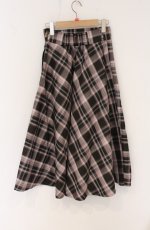 画像2: an another angelus / ベルト付きチェックフレアースカート  ピンク×ブラウン O-26-04-27-020-CA-SK-IG-OS (2)