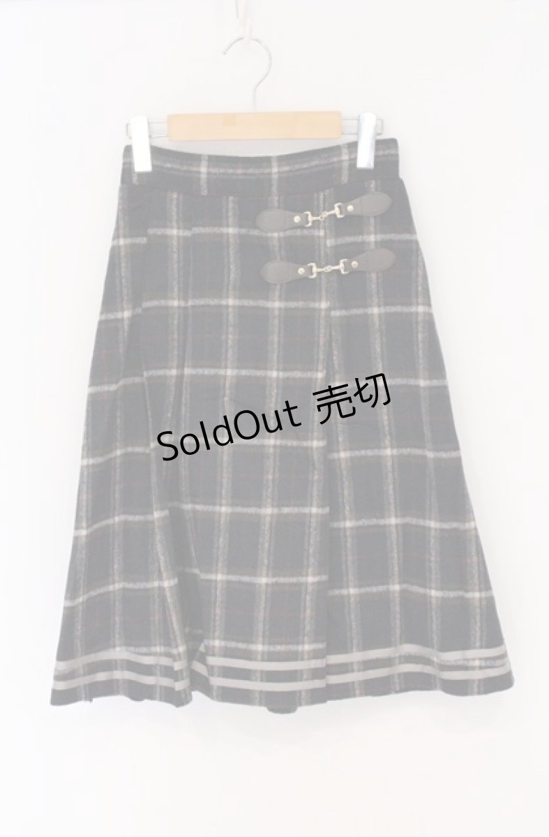 画像1: axes femme POETIQUE / シャギーチェックスカート M コン O-26-04-27-024-AX-SK-OW-ZT576 (1)