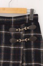 画像2: axes femme POETIQUE / シャギーチェックスカート M コン O-26-04-27-024-AX-SK-OW-OS (2)