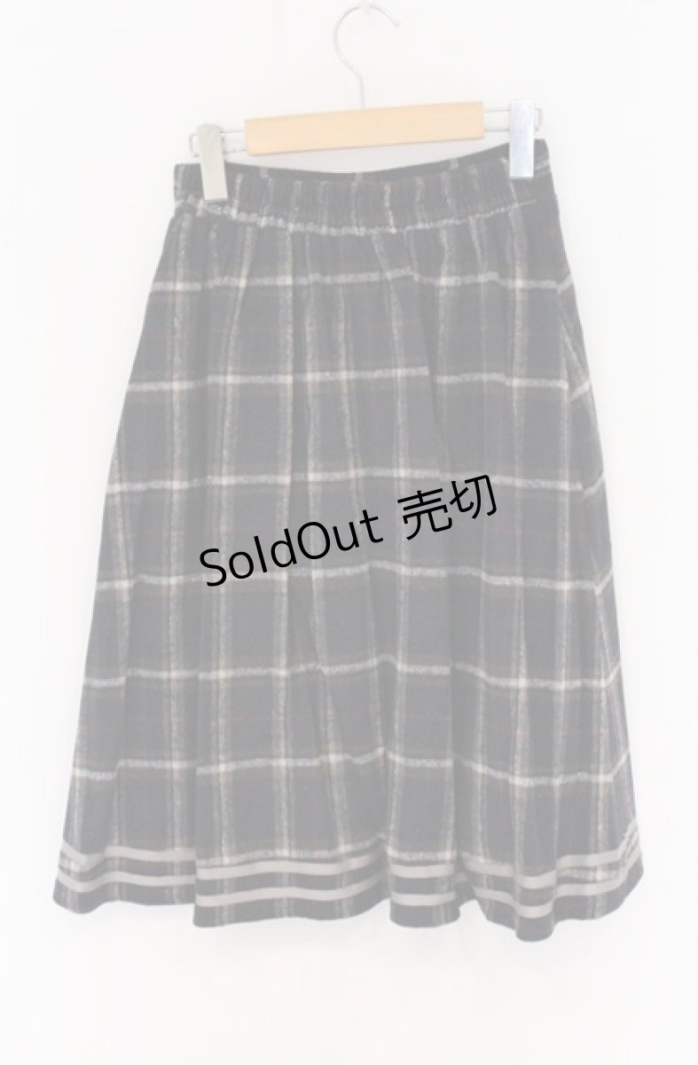 画像3: axes femme POETIQUE / シャギーチェックスカート M コン O-26-04-27-024-AX-SK-OW-ZT576 (3)