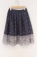 画像1: axes femme / お花パネル柄レーススカート M コン O-26-04-27-027-AX-SK-OW-OS (1)