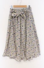 画像1: axes femme / 小花柄ふんわりミディスカート M キナリ O-26-04-27-028-AX-SK-OW-OS (1)