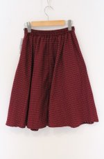 画像3: axes femme / ドット柄×お花刺繍入りスカート M ワイン O-26-04-27-029-AX-SK-OW-OS (3)
