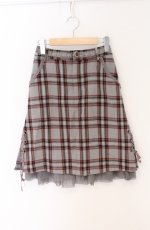 画像1: axes femme / チェックタイトスカート M グレー O-26-04-27-032-AX-SK-OW-OS (1)