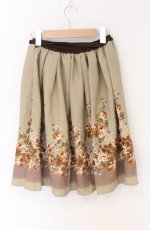 画像2: axes femme / ミュルーズ美術館/リボンベルト付きスカート M ベージュ O-26-04-27-035-AX-SK-OW-OS (2)