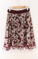 画像3: axes femme / レースコラージュ柄スカート M ワイン O-26-04-27-036-AX-SK-OW-OS (3)