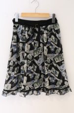 画像1: axes femme / レースコラージュ柄スカート M クロ O-26-04-27-037-AX-SK-OW-OS (1)