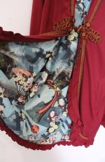 画像5: Ozz oneste / リバーシブル着物羽織  エンジ×グリーン O-26-04-28-003-OO-JA-OW-OS (5)