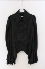 画像1: MARBLE / アンティーク貴族風タイ付きビショップドスリーブブラウス L ブラック O-26-04-28-004-GO-BL-OW-OS (1)