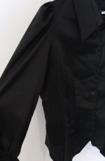画像2: MARBLE / アンティーク貴族風タイ付きビショップドスリーブブラウス L ブラック O-26-04-28-004-GO-BL-OW-OS (2)