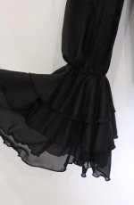 画像3: MARBLE / アンティーク貴族風タイ付きビショップドスリーブブラウス L ブラック O-26-04-28-004-GO-BL-OW-OS (3)