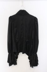 画像4: MARBLE / アンティーク貴族風タイ付きビショップドスリーブブラウス L ブラック O-26-04-28-004-GO-BL-OW-OS (4)
