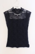 画像1: axes femme / 総レースプチスタンドプルオーバー M ネエビー O-26-04-28-006-AX-TO-IG-OS (1)