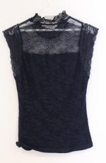 画像3: axes femme / 総レースプチスタンドプルオーバー M ネエビー O-26-04-28-006-AX-TO-IG-OS (3)