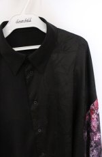 画像3: rezen / 枝垂桜和袖シャツ M クロ×パープル系 O-26-04-28-008-LO-BL-IG-OS (3)